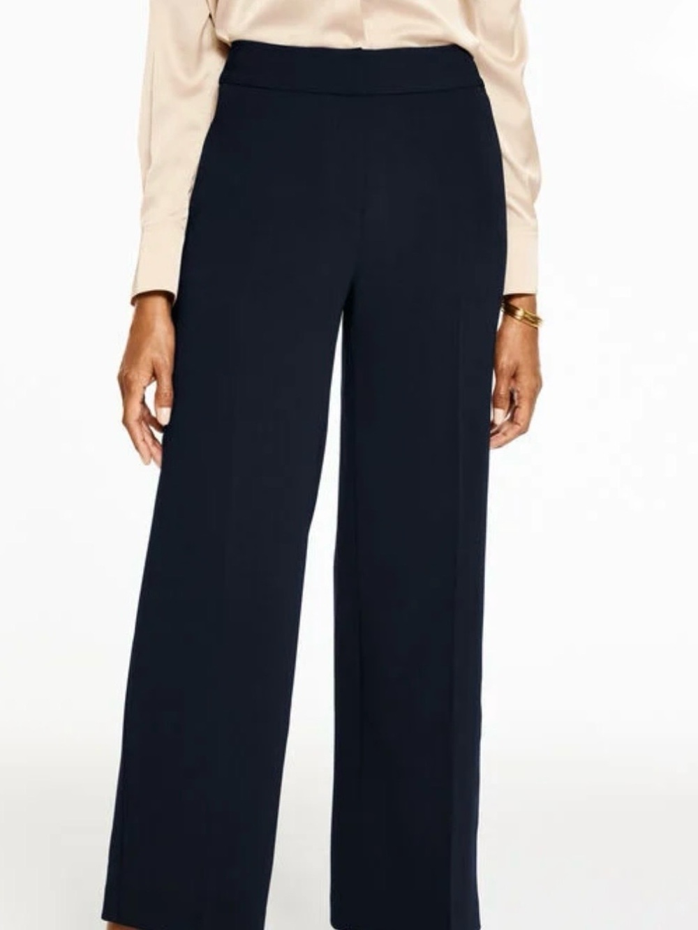ZARA Black Wide-Leg Dress Trousers NWT